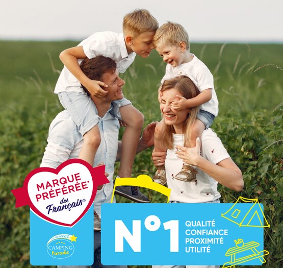 Pour la troisième année consécutive, Camping Paradis a été élue marque préférée des Français ! Une belle preuve de confiance, de proximité et de convivialité. Trois fois préférée, mais mille mercis à tous les vacanciers pour leur fidélité et leur cœur ! | © Pour la troisième année consécutive, Camping Paradis a été élue marque préférée des Français ! Une belle preuve de confiance, de proximité et de convivialité. Trois fois préférée, mais mille mercis à tous les vacanciers pour leur fidélité et leur cœur ! Pour la troisième année consécutive, Camping Paradis a été élue marque préférée des Français ! Une belle preuve de confiance, de proximité et de convivialité. Trois fois préférée, mais mille mercis à tous les vacanciers pour leur fidélité et leur cœur ! | © Pour la troisième année consécutive, Camping Paradis a été élue marque préférée des Français ! Une belle preuve de confiance, de proximité et de convivialité. Trois fois préférée, mais mille mercis à tous les vacanciers pour leur fidélité et leur cœur !
