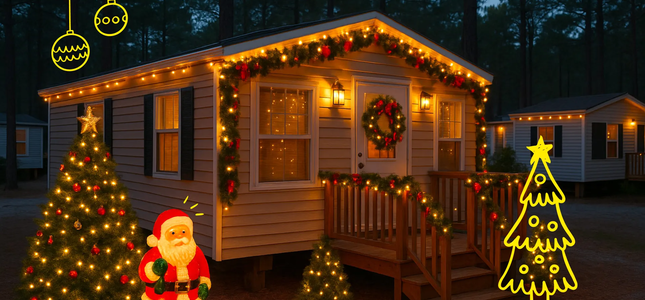 Noël en Camping Paradis – Mobil-home décoration de Noël | © Noël en Camping Paradis – Mobil-home décoration de Noël