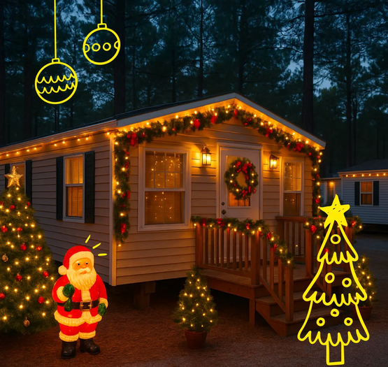 Noël en Camping Paradis – Mobil-home décoration de Noël | © Noël en Camping Paradis – Mobil-home décoration de Noël