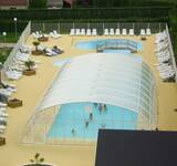 Camping Paradis le Royon vue aerienne espace aquatique