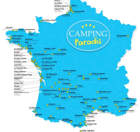 Tous les campings paradis franchisés Tous les campings paradis franchisés