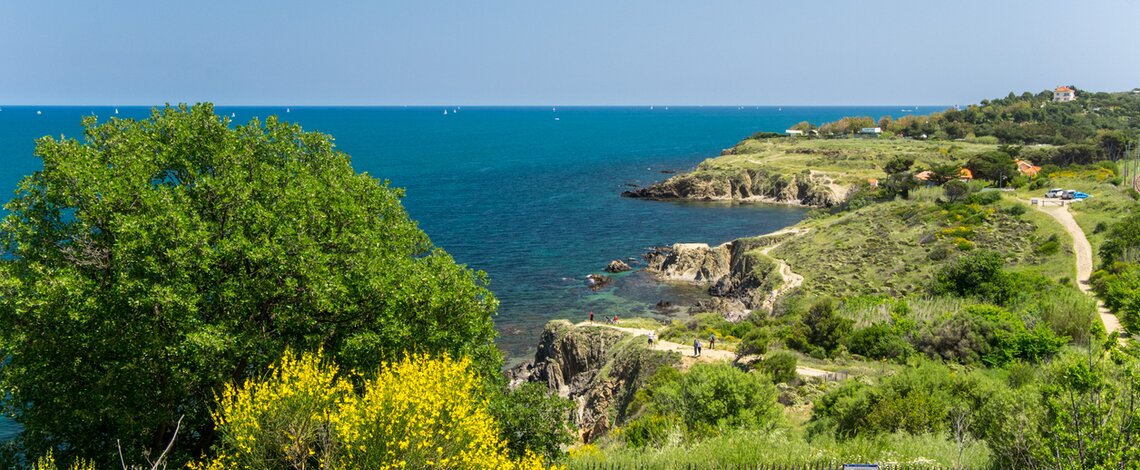 Vue sur la mer en region occitanie