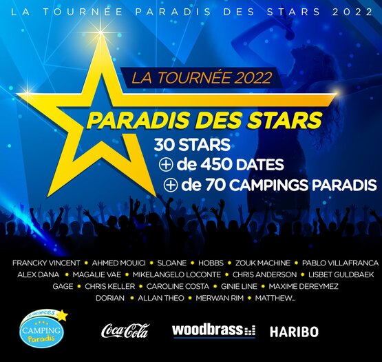 450 dates de concerts en camping pour l'été 2022 avec le paradis des stars