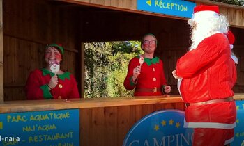 Le pere noel en camping